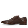 Heren veterschoenen-Bruin leer