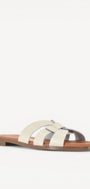 DAMES OPEN SCHOENEN-Beige lak