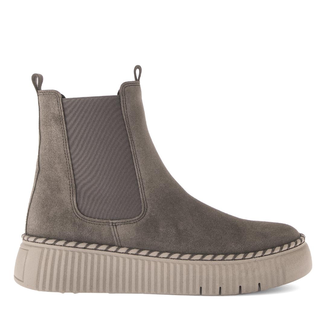 DAMES BOOTS+KORT LAARS-Grijs suède