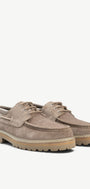 Heren veterschoenen-Beige suède/nubuck