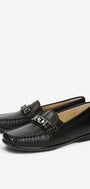 DAMES INSTAPSCHOENEN-Zwart leer