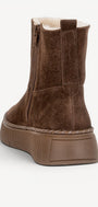 DAMES BOOTS+KORT LAARS-Bruin suède