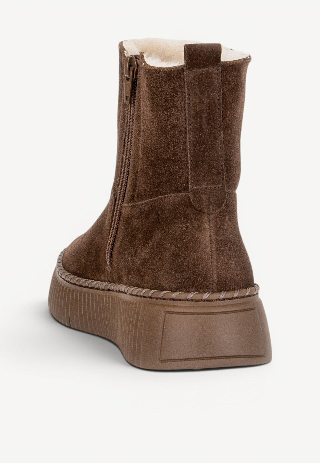 DAMES BOOTS+KORT LAARS-Bruin suède