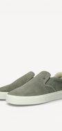 Heren instapper-Groen suède/nubuck
