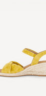 DAMES OPEN SCHOENEN-Geel suède/nubuck