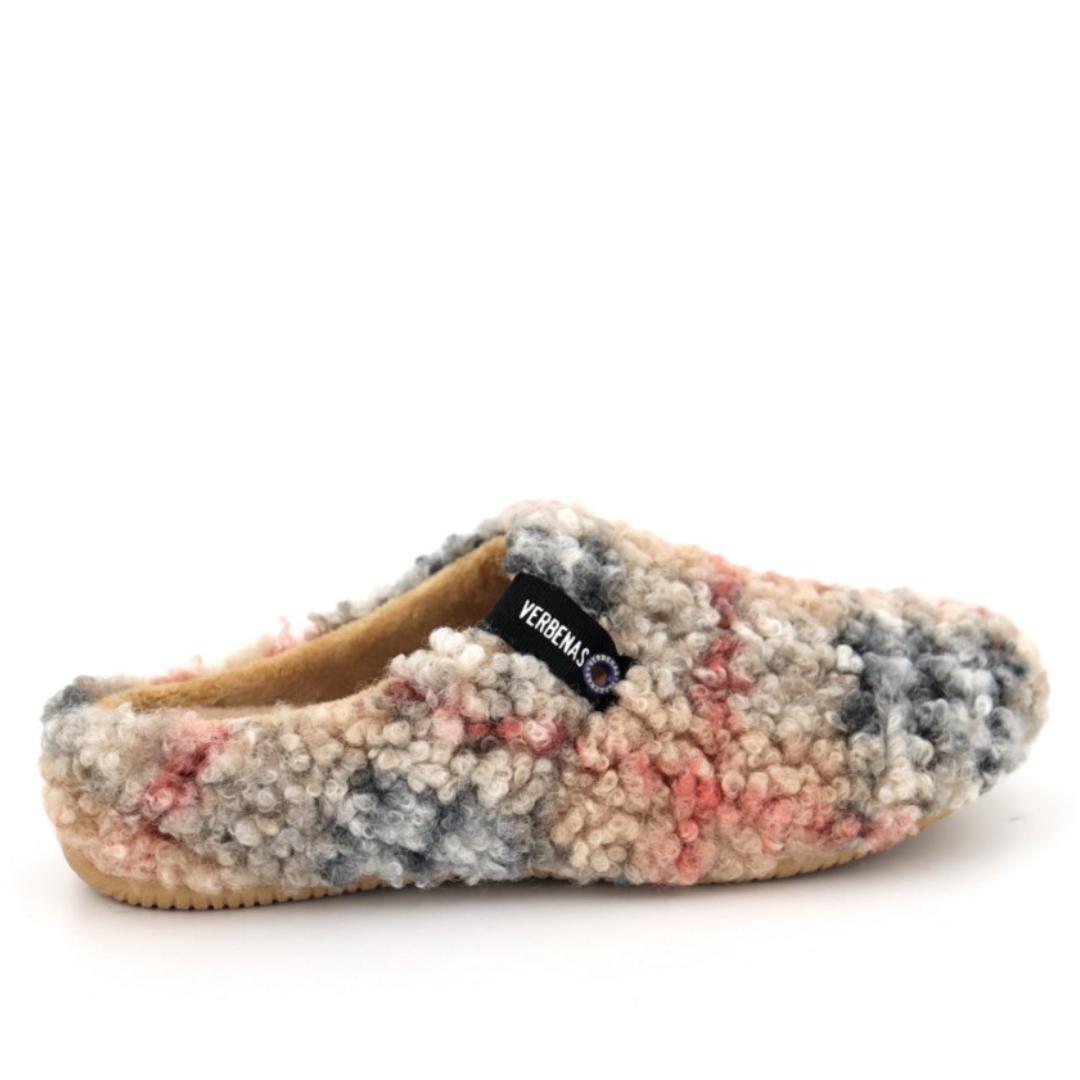 Dames muil pantoffels-Beige combi kleur