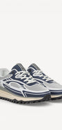 Heren veterschoenen-Blauw combi kleur