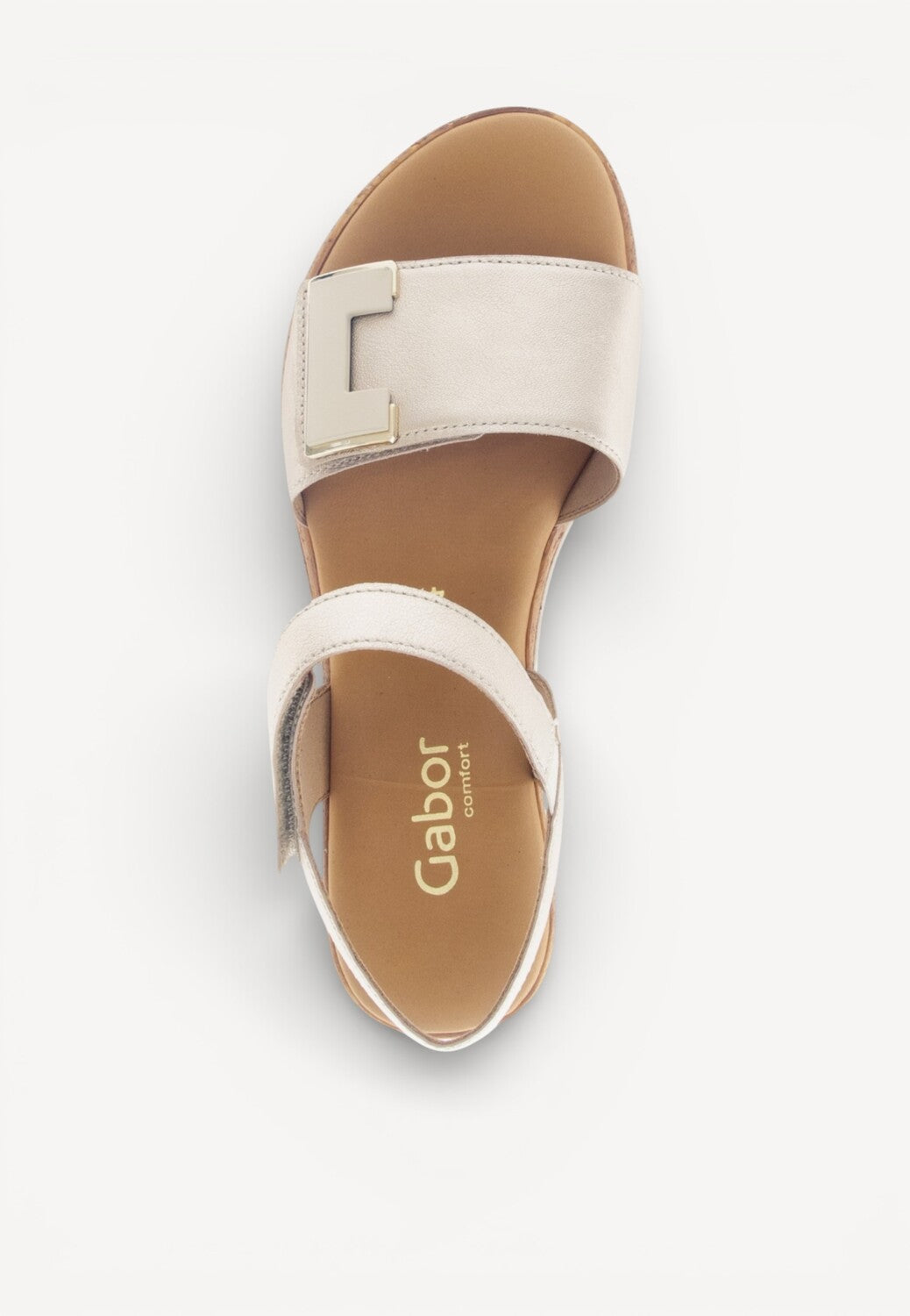 DAMES OPEN SCHOENEN-Goud leer