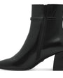 DAMES BOOTS+KORT LAARS-Zwart leer