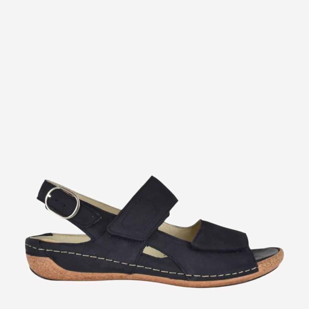 DAMES OPEN SCHOENEN-Blauw suède/nubuck