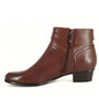 DAMES BOOTS+KORT LAARS-Bruin leer