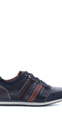 Heren veterschoenen-Blauw leer