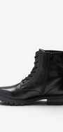 DAMES BOOTS+KORT LAARS-Zwart leer