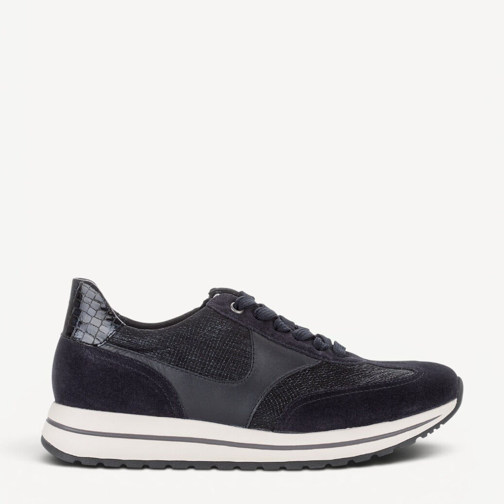 DAMES SPORTIEVE VETERSCHO-Blauw suède/nubuck