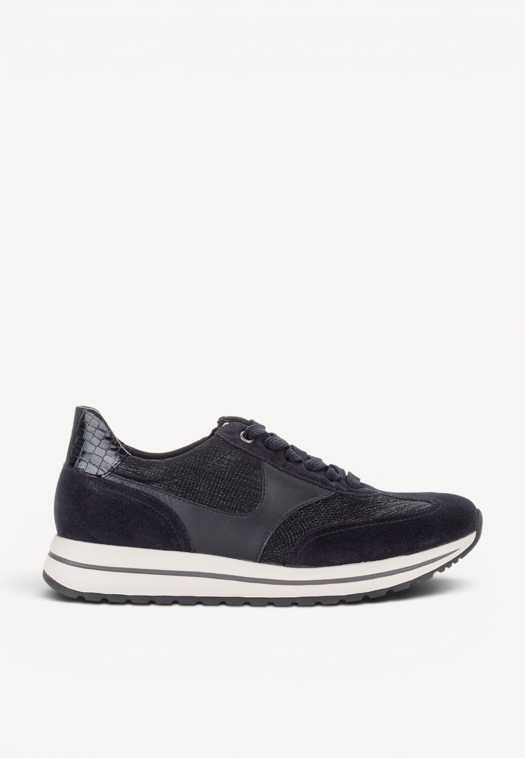 DAMES SPORTIEVE VETERSCHO-Blauw suède/nubuck
