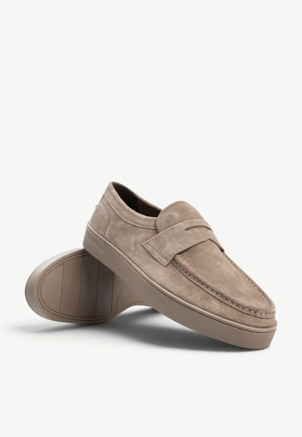 Heren instapper-Beige suède/nubuck