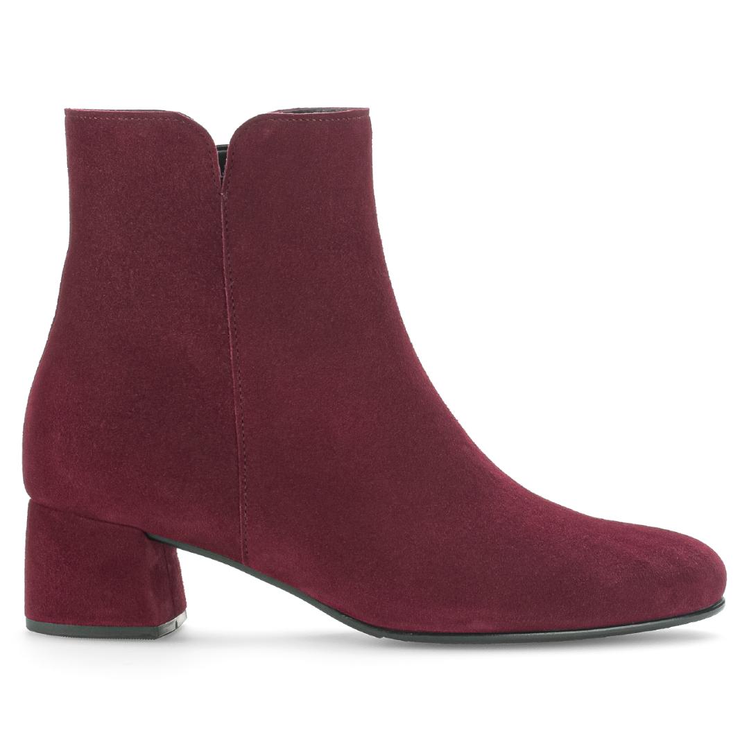 DAMES BOOTS+KORT LAARS-Rood suède/nubuck