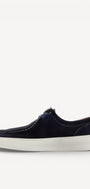 Heren veterschoenen-Blauw suède/nubuck