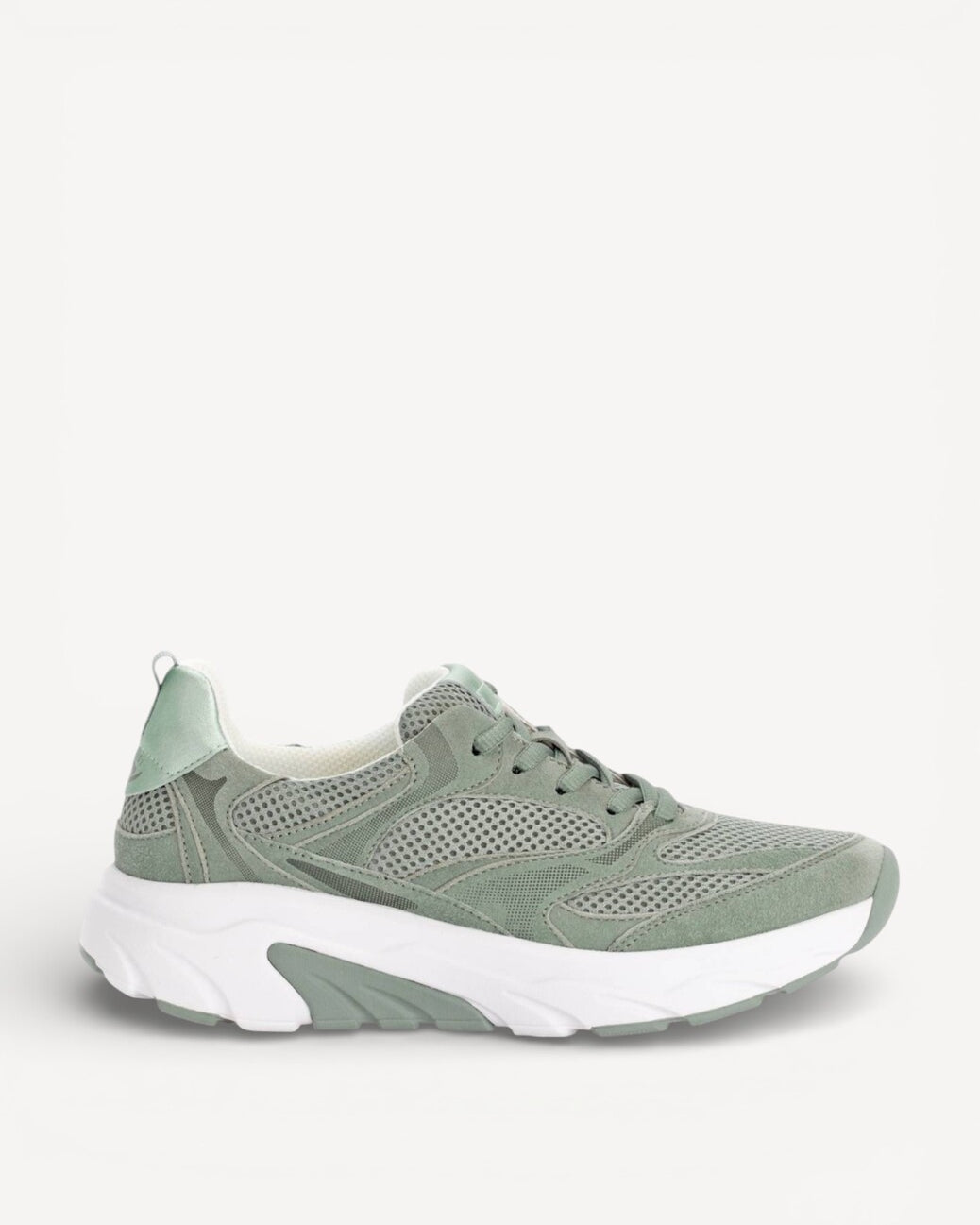 DAMES SPORTIEVE VETERSCHO-Groen suède/nubuck