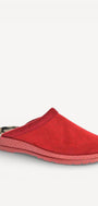 Dames muil pantoffels-Rood suède/nubuck