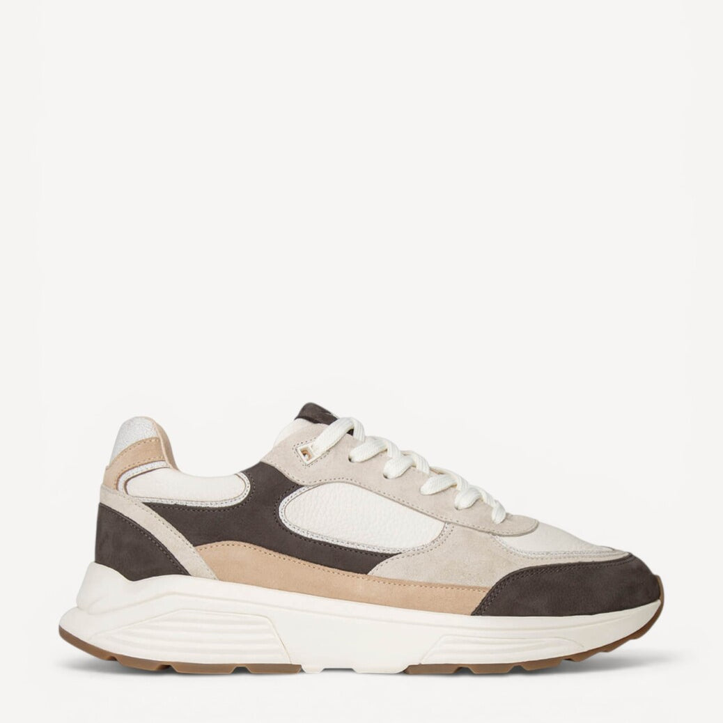 Heren veterschoenen-Bruin combi kleur