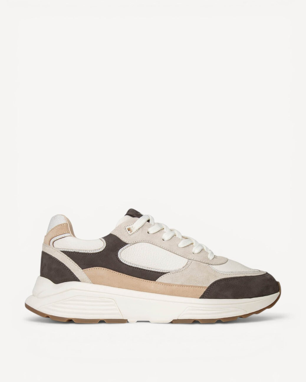 Heren veterschoenen-Bruin combi kleur