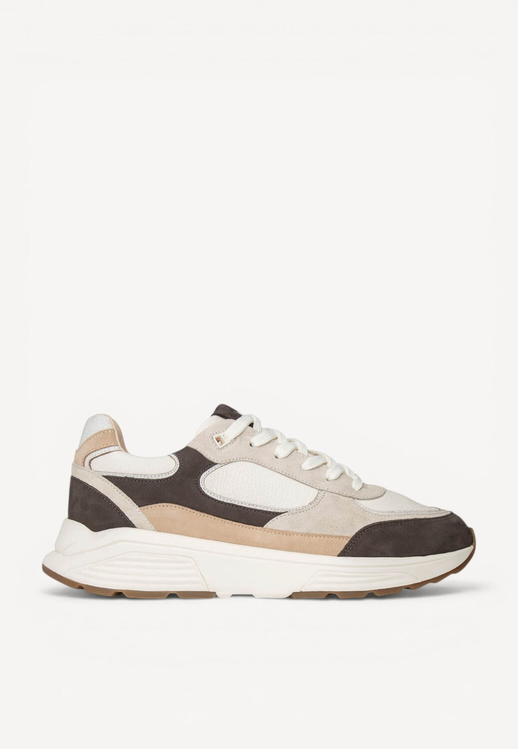 Heren veterschoenen-Bruin combi kleur