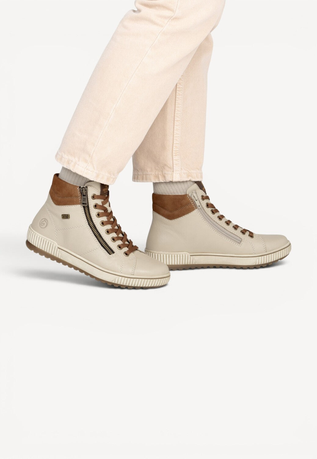 DAMES SPORTIEVE VETERSCHO-Beige leer