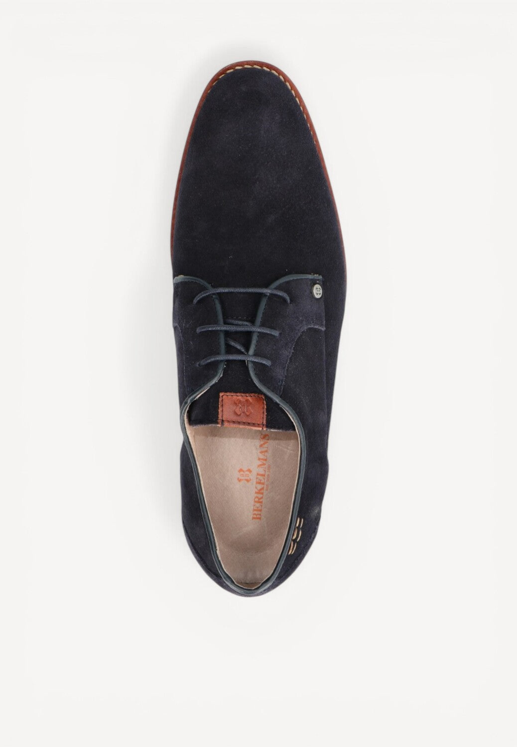 Heren veterschoenen-Blauw suède/nubuck