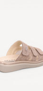 DAMES OPEN SCHOENEN-Beige suède/nubuck