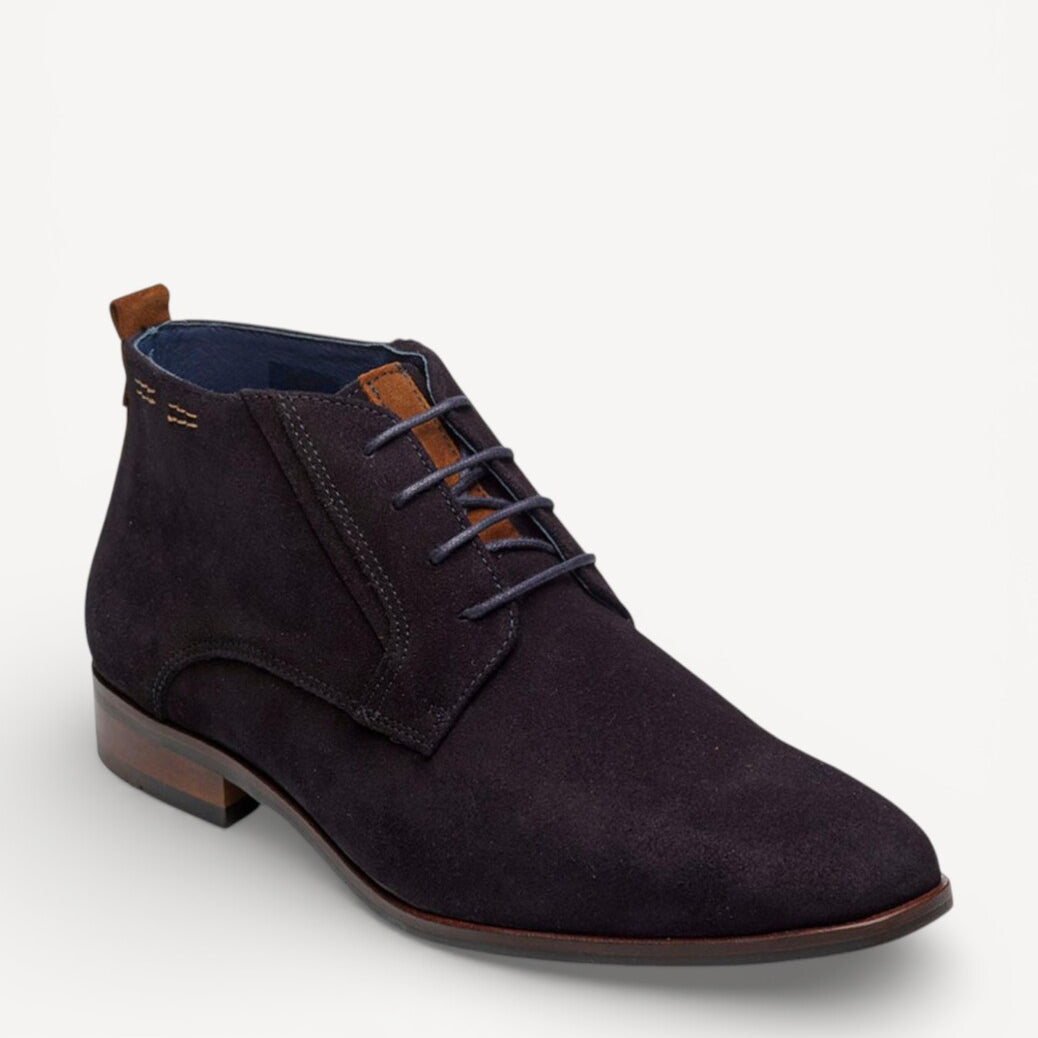 Heren boots-Blauw suède/nubuck