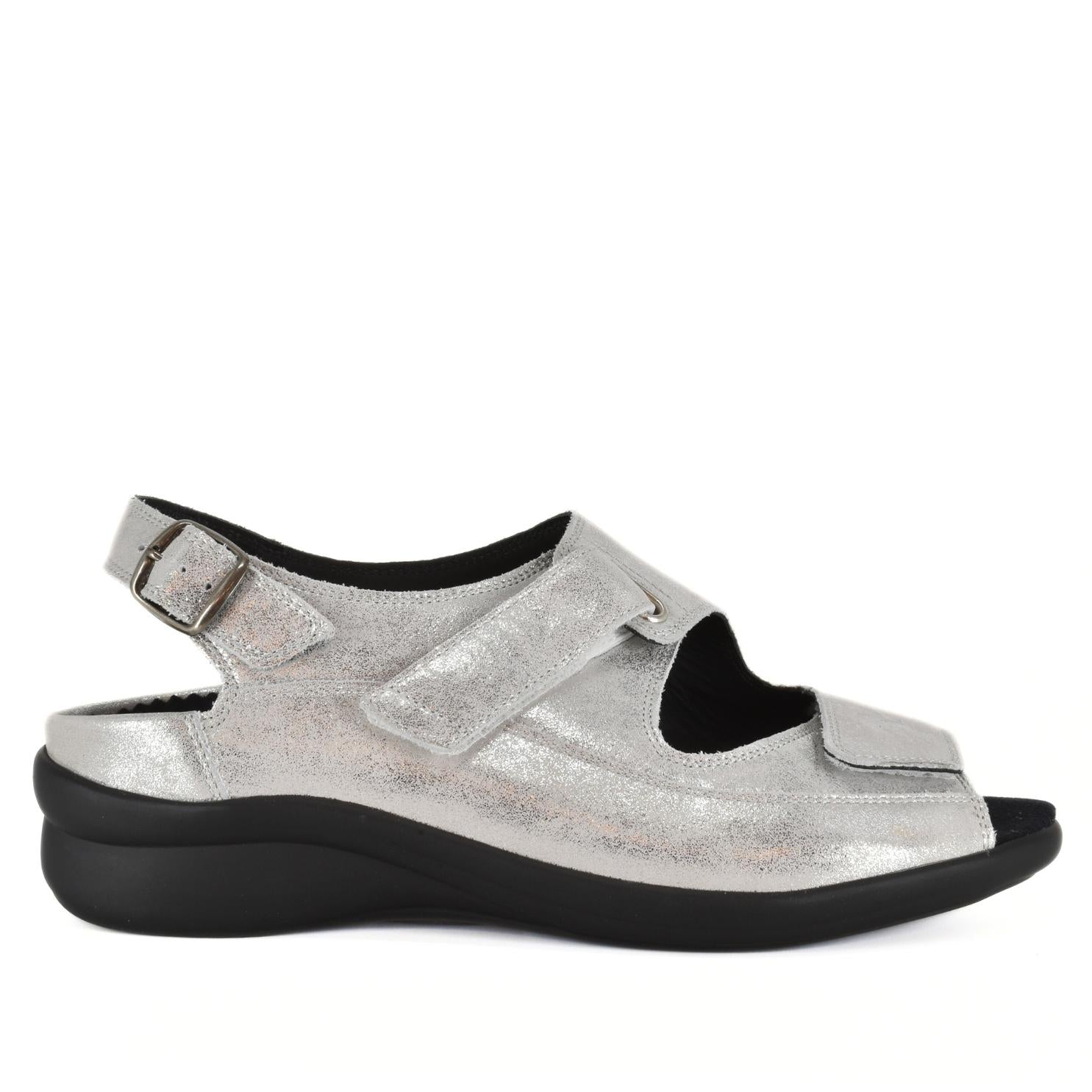 DAMES OPEN SCHOENEN-Zilver combi kleur