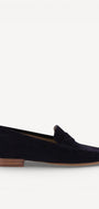 DAMES INSTAPSCHOENEN-Blauw suède/nubuck
