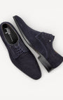 Heren veterschoenen-Blauw suède/nubuck