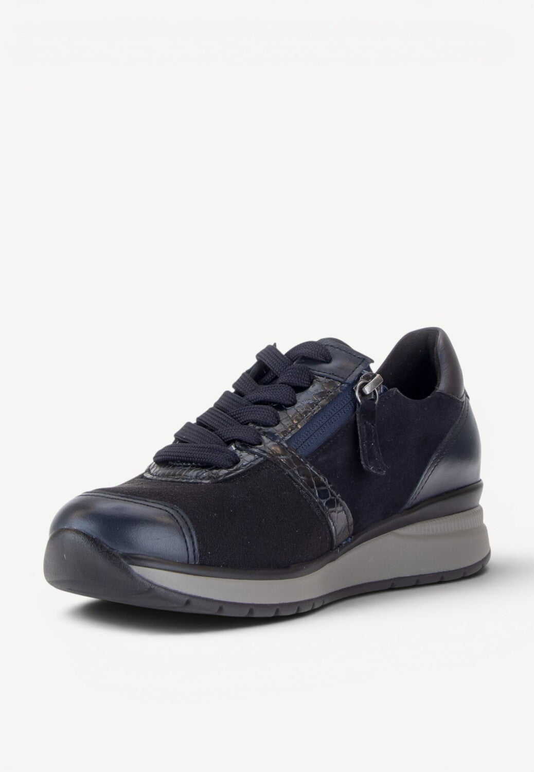 DAMES SPORTIEVE VETERSCHO-Blauw leer