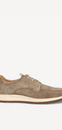 Heren veterschoenen-Beige suède/nubuck