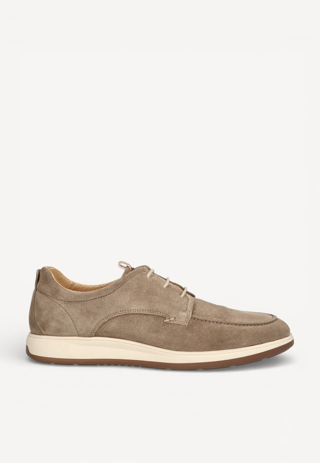 Heren veterschoenen-Beige suède/nubuck