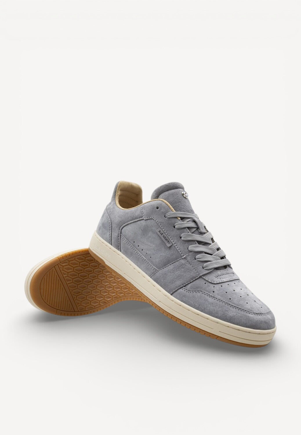 Heren veterschoenen-Grijs suède