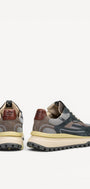 Heren veterschoenen-Blauw combi kleur