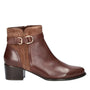 DAMES BOOTS+KORT LAARS-Bruin leer