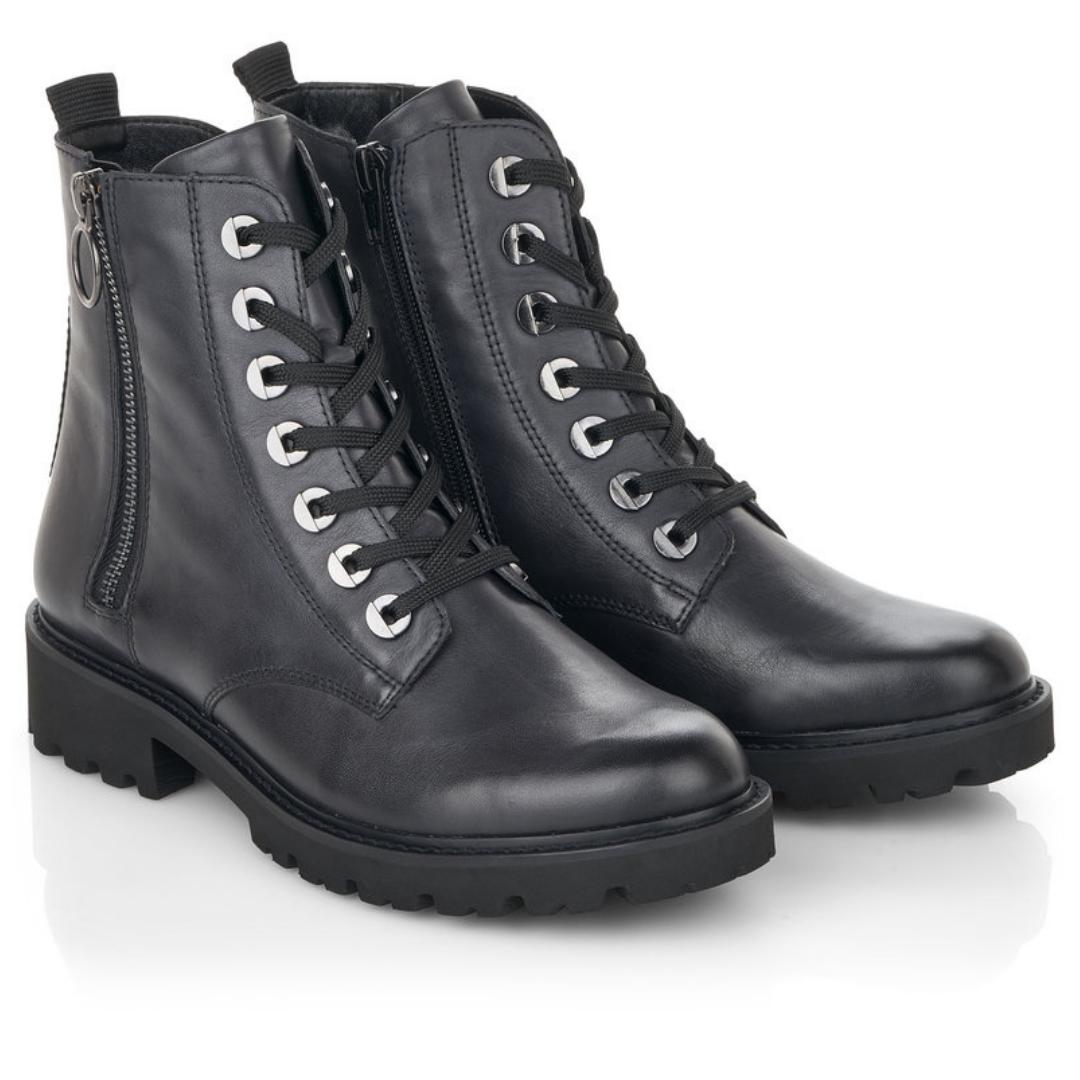 DAMES BOOTS+KORT LAARS-Blauw leer