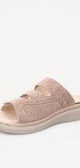DAMES OPEN SCHOENEN-Beige suède/nubuck