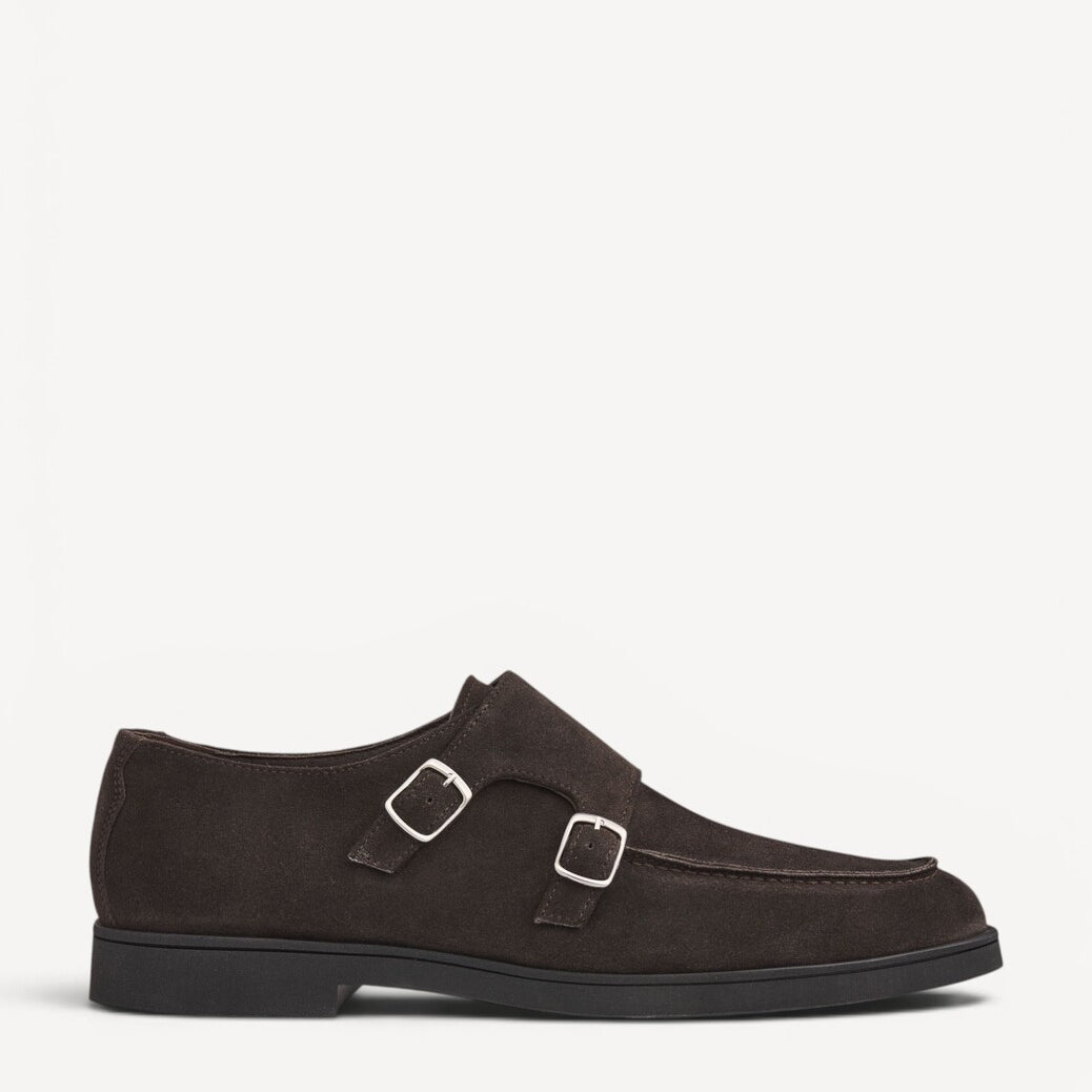 Heren veterschoenen-Bruin suède