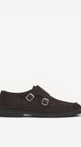 Heren veterschoenen-Bruin suède