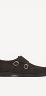 Heren veterschoenen-Bruin suède