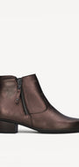 DAMES BOOTS+KORT LAARS-Brons leer