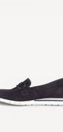 DAMES INSTAPSCHOENEN-Blauw suède/nubuck