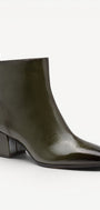 DAMES BOOTS+KORT LAARS-Groen lak