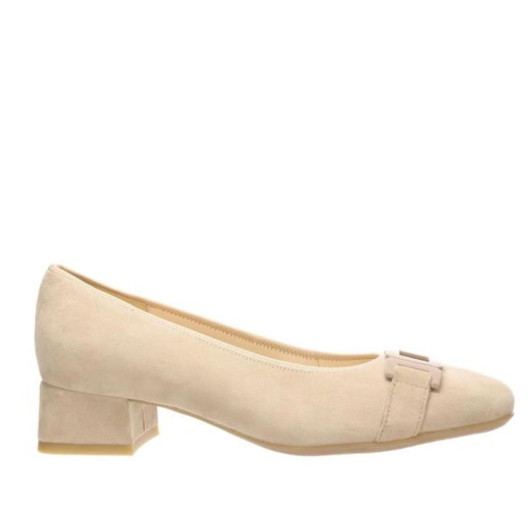 BALLERINAS + PUMPS-Beige suède/nubuck