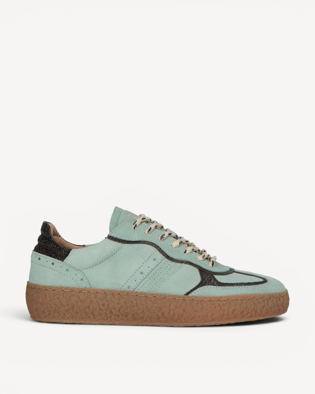 DAMES SPORTIEVE VETERSCHO-Groen suède/nubuck